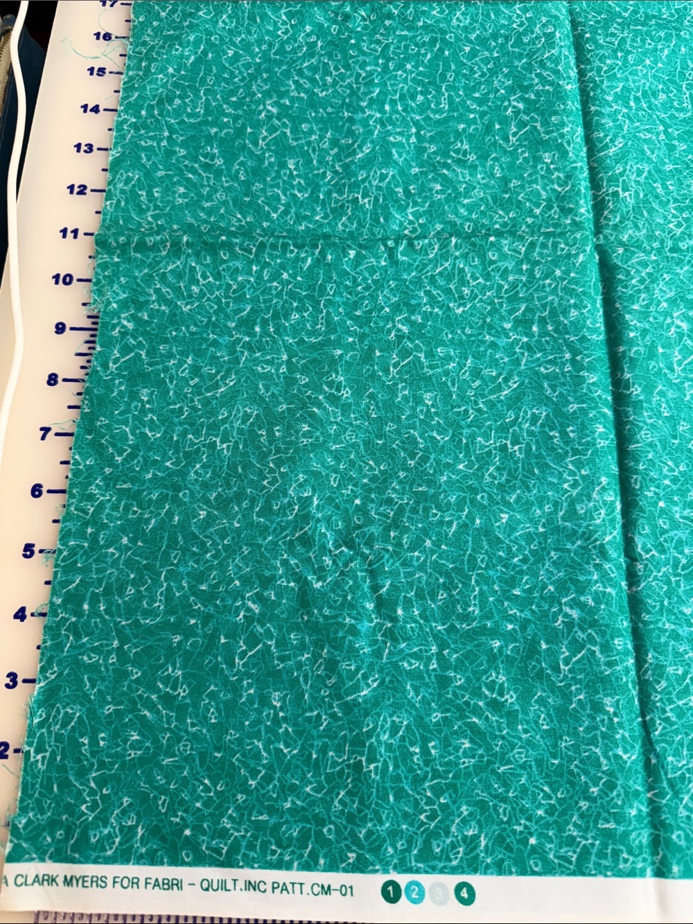 Quilt scrap 1/2 yard plus
Blue green aqua Geometric Cotton Fabric